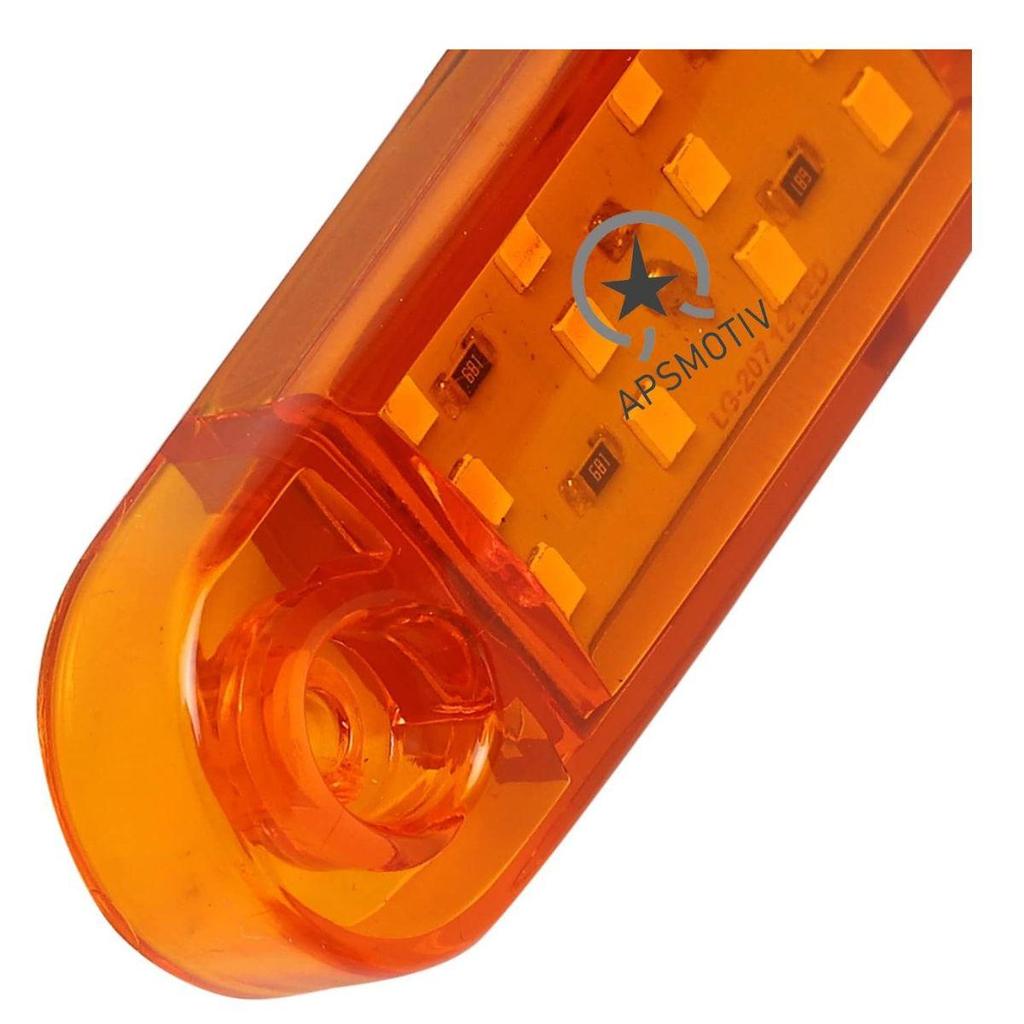 2 st LED Sidomarkeringsljus 12V Vattentät Trailer Positionsljus Bärnsten Universell Ytmontering för Lastbil Trailer Husbil Husvagn Båt Marin