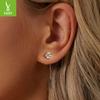 Premium Sense 40 Points Moissanite Earline Women, Exquisite Minimalist Style Long Fringed S925 Sterling Silver Earrings