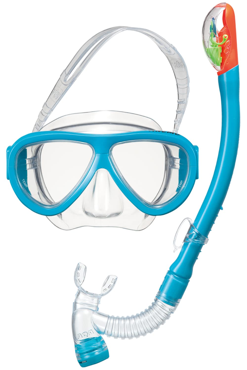 

Маска для снорклинга AQA для детей Anemo UV Bixy Dry SP Set Неон BU KZ9102 и 2 предмета (2000)