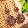 Bohemian Sunflower Earrings for Women, Colorful Holiday Style Hypoallergenic Statement Jewelry