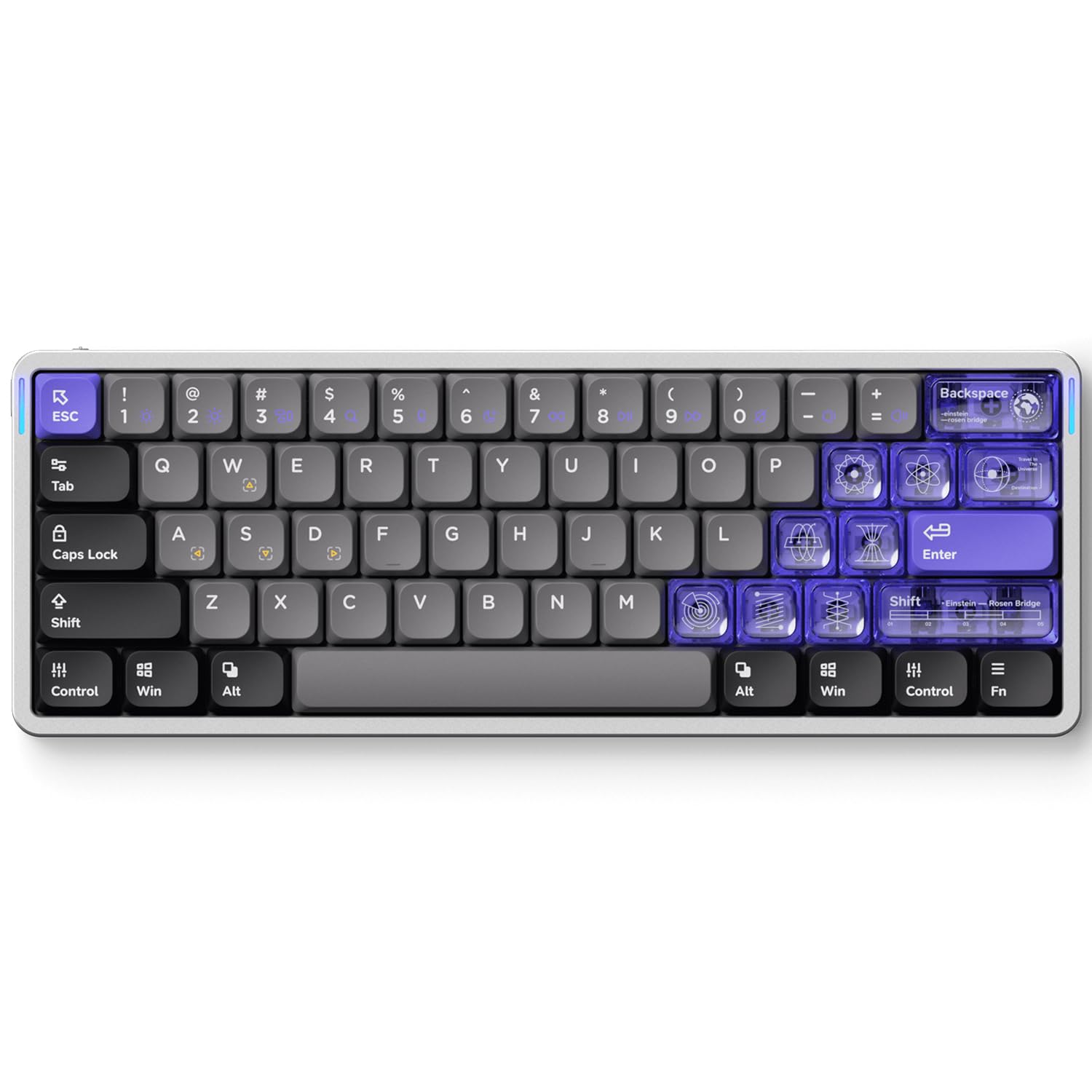 

nuphy Air60 HE Magnetic Switch Gaming Keyboard 61 Keys Wired Keyboard Compact Adjustable Actuation Point 8K Hz Polling Rate Hall Effect Switches with сірий колір