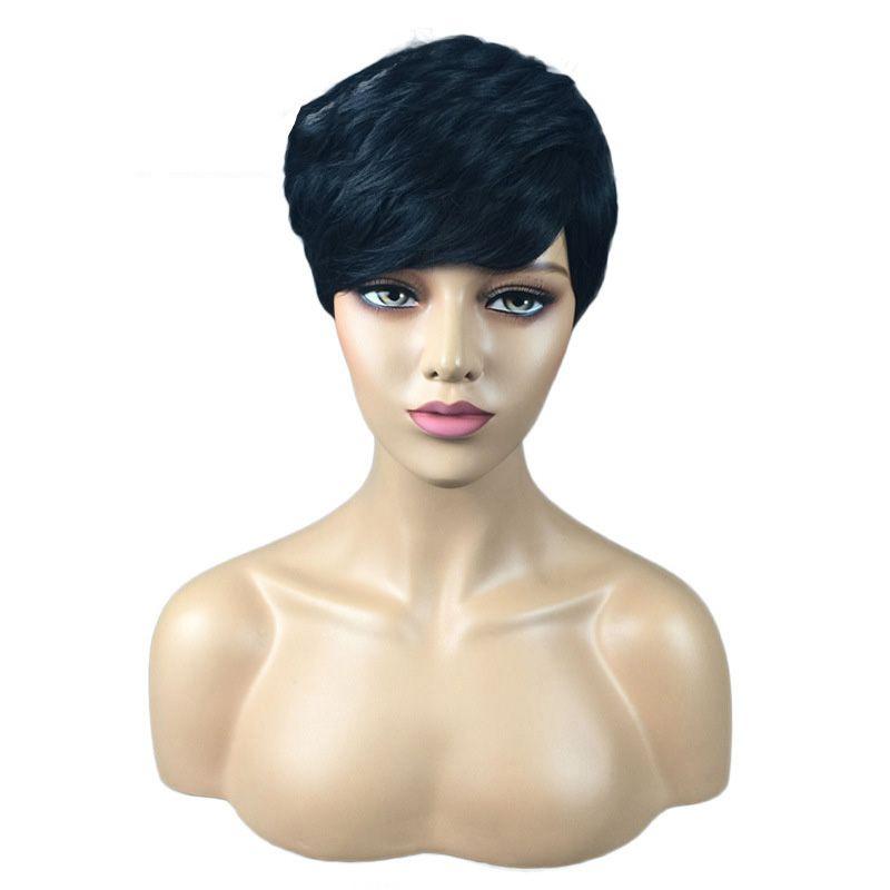 Women's Short Hair Full Wig Natural Curly Wavy Synthetic Wig For Cosplay Parties