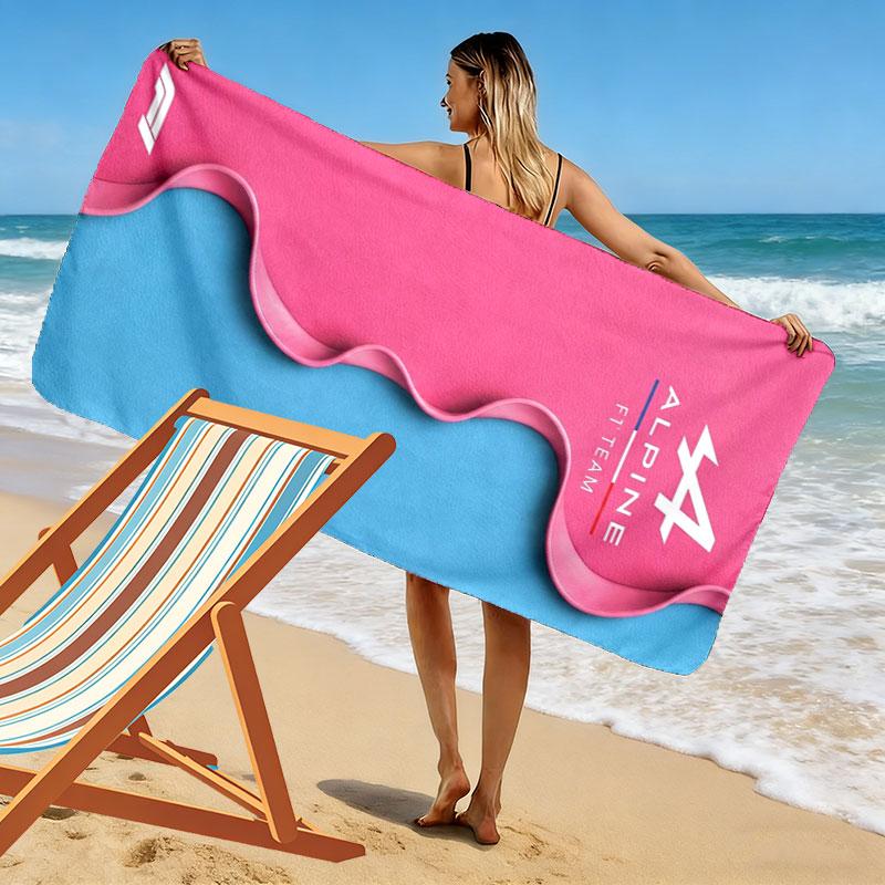Asciugamano da Spiaggia Stampa Alpine F1, Asciugamano Grande Morbido Asciugatura Rapida per Spiaggia Campeggio Nuoto