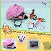 1:12 Toy Figure Model Realistic School Supplies Set Dollhouses Pretend Girls Gift Decorations Pretend Playset