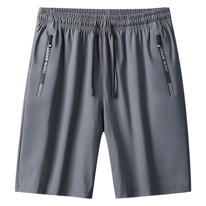 

Летние шорты мужские высокоэластичные тонкие стильные мужские повседневные брюки дюймовые большие быстросохнущие спортивные брюки из ледяного шелка XXXXXL серый