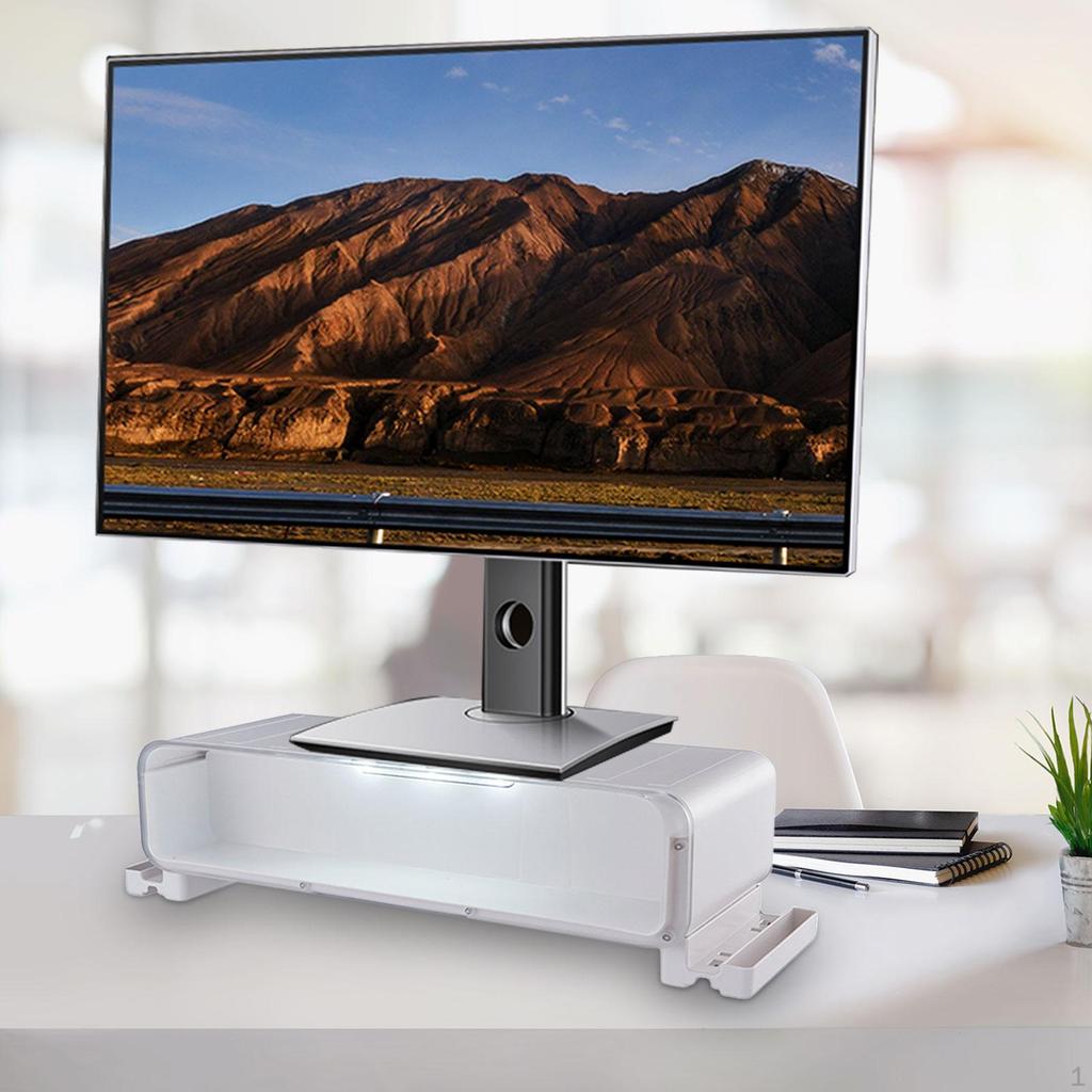 Computer Heightened Laptop Riser Shelf Desk Organizer Stable Desktop Storage Box Monitor Stand for