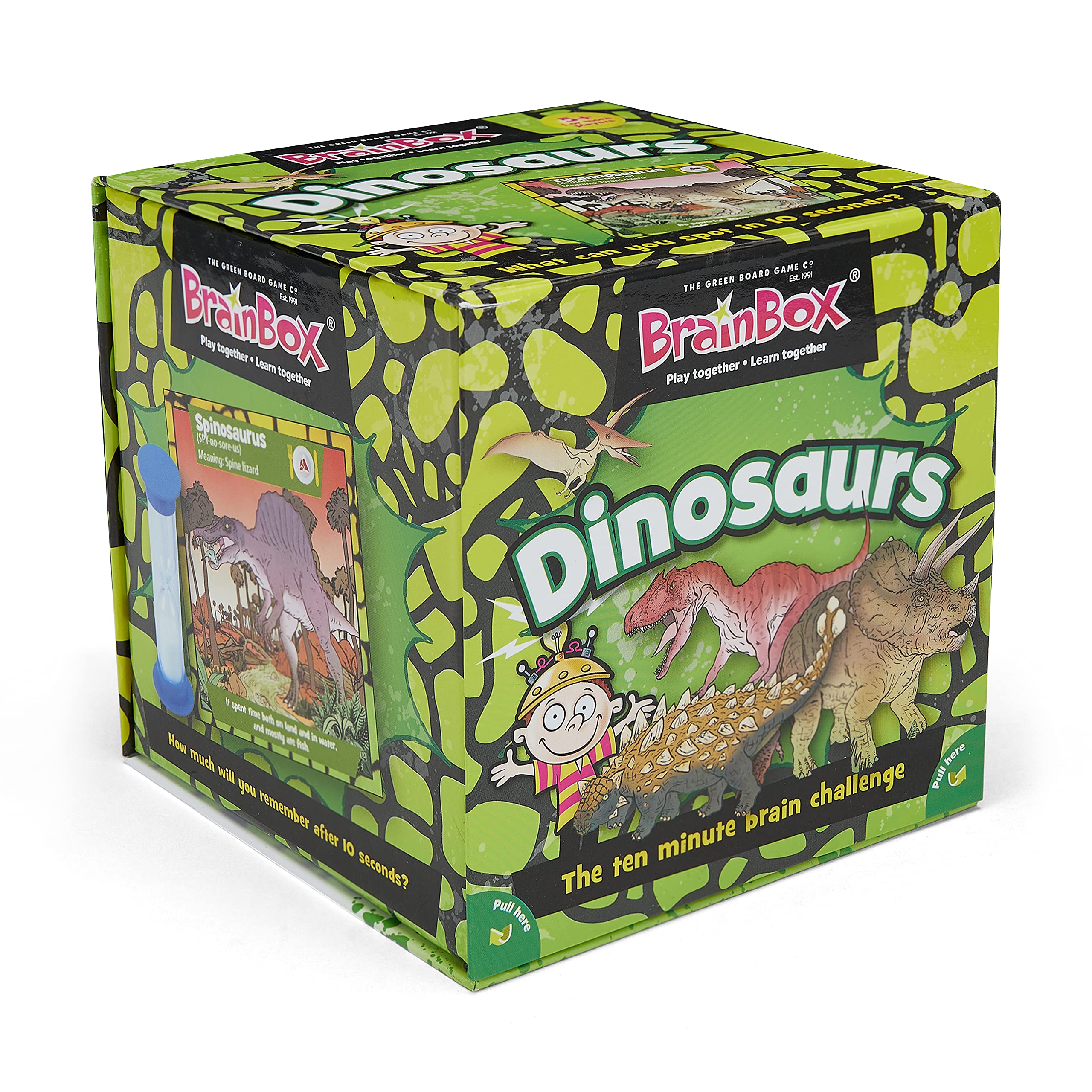 Green Board Games Brainbox English Card Game: Dinosaurs Edition 90038