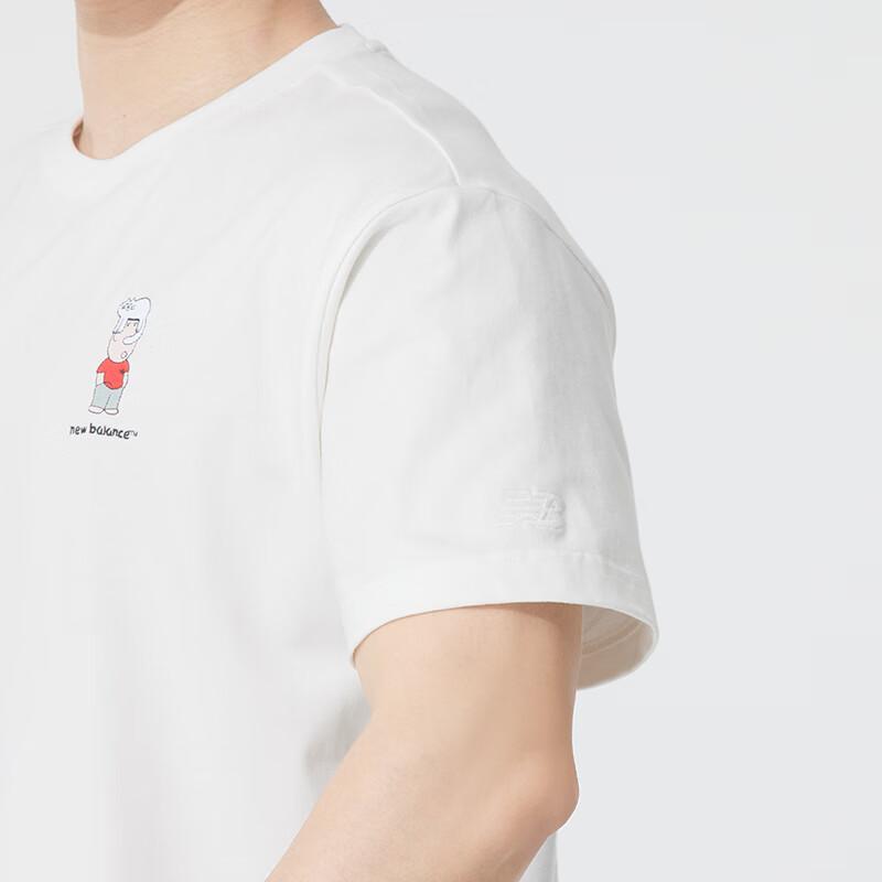 Men's T-Shirt New Balance T Shirt Unisex Sea Salt White