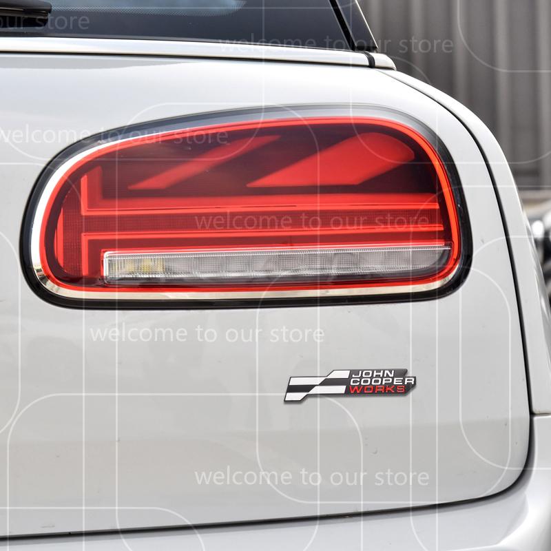 3D New JCW Car Sticker Front Grille Zinc Alloy Emblem For Mini Cooper S U25 J01 J05 Aceman F66 F65 F67 Rear Trunk Badge Decal
