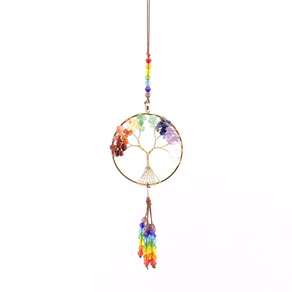 Natural Stone Tassel Car Pendant Sun Catcher