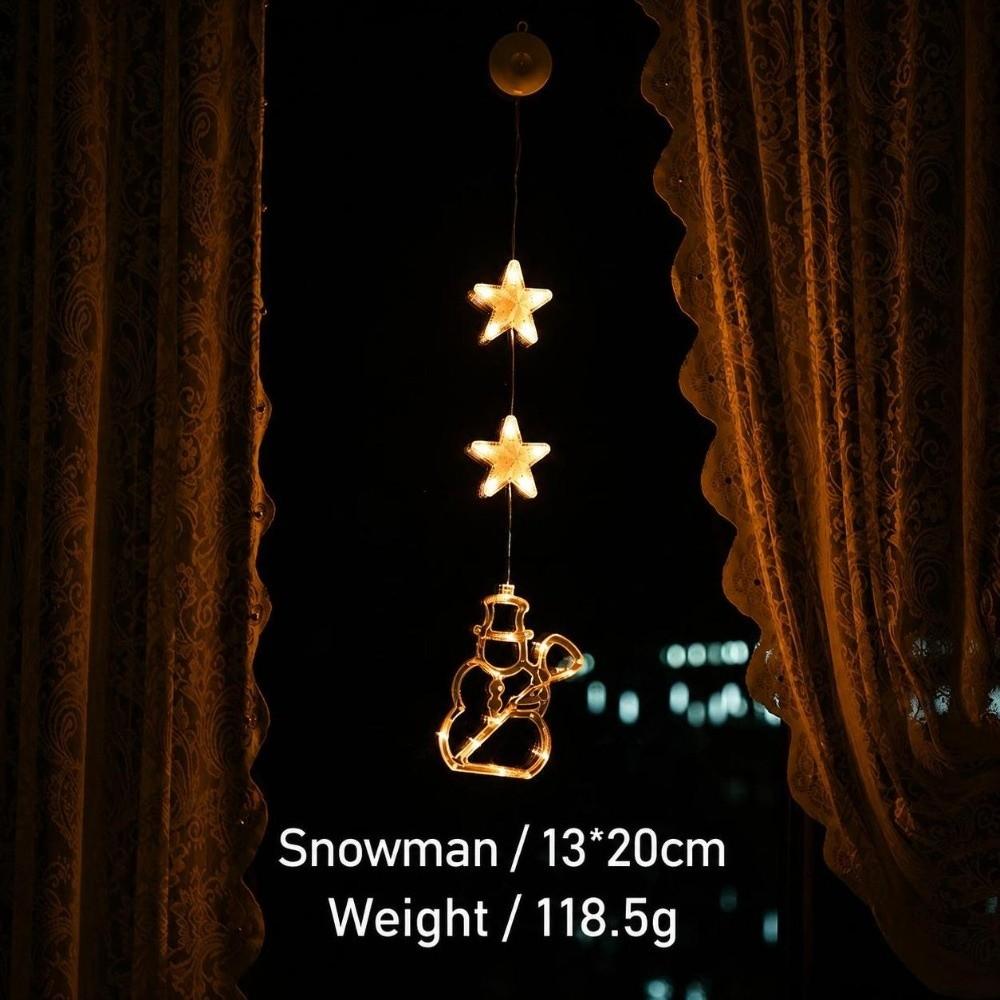 Elk/Snowflake/Bell/Snowman Christmas Hanging Light Christmas Window Lights Christmas Decoration