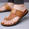 Sandali in Pelle alla Moda Semplici da Uomo Taglia Grande Scarpe da Spiaggia Giovanili Pantofole Suola in Gomma Calzature Casual Comode