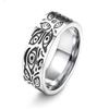 Trendy Titanium Steel Evil Eye Ring Hip Hop Stylish Finger Jewelry