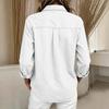 Women's Casual Long Sleeve Denim- Shirt with Stand Collar for Everyday Wear