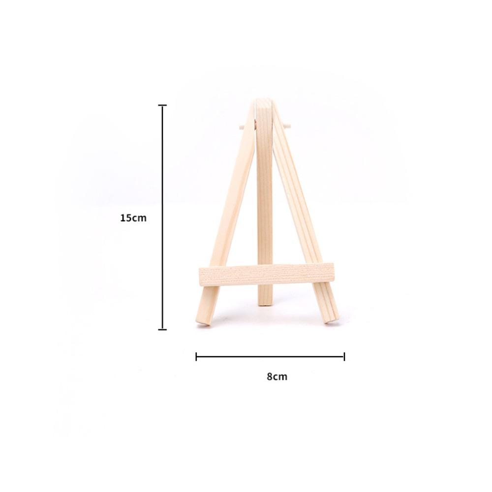 Wood Material Tabletop Easel Small Size Foldable Design Painting Display Holder Triangle Shape DIY Craft Wood Drawing Easel