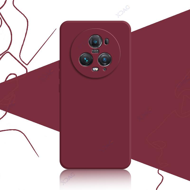 

Чехол для Honor Magic 5 Pro Lite Ultimate 5G Мобильные телефоны Сумки Magic5 5Pro 5Lite Мягкий квадратный жидкий силиконовый чехол Honor Magic5 Lite 5G вино красного