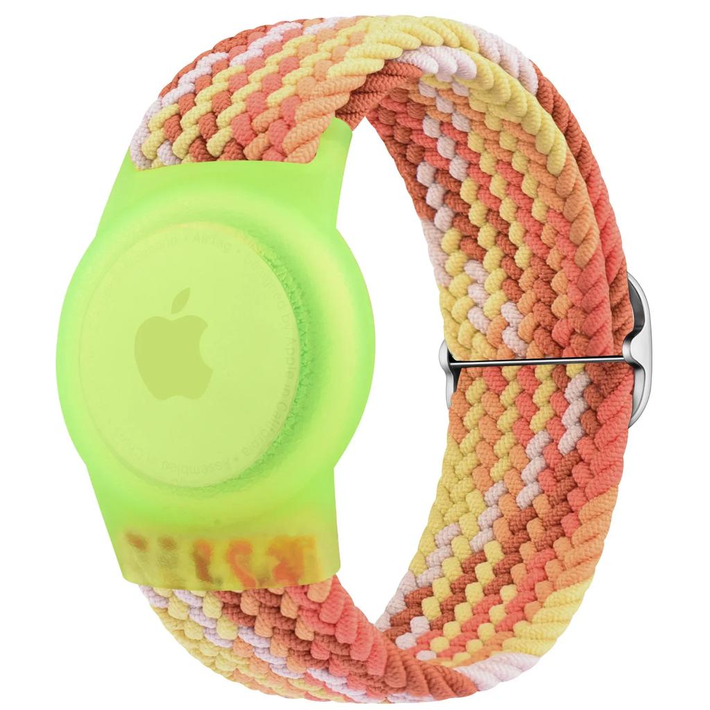 Nailono pintas riešo dirželis dėklas Apple AirTags dirželiui Vaikams Atsparus įbrėžimams dangtelis Airtag GPS sekikliui Laikiklio apyrankės priedai