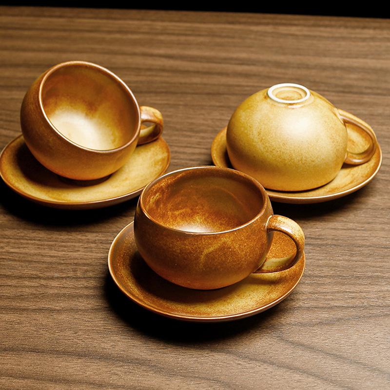 Handmade Clay Egg Shaped Mug Vintage Ceramics Coffee Cup and Teacup