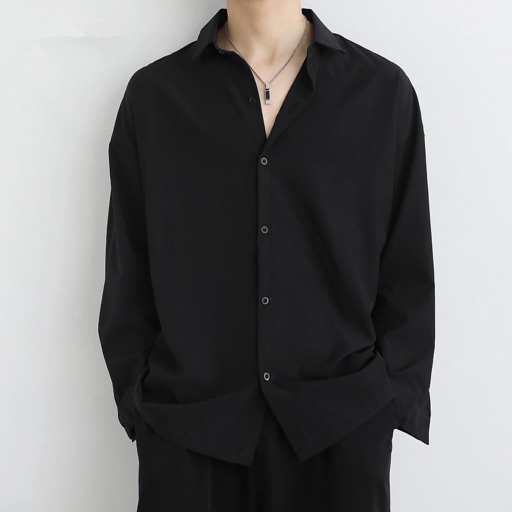 Men's Summer Lightweight Loose-Fit Long-Sleeve Plus Size Shirt with Sleek, Stylish Jacket Design