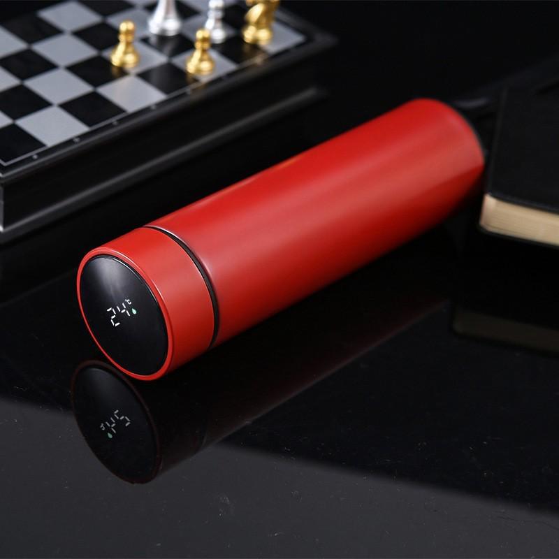 Smart termosmugg i 304 rostfritt stål: Dubbelväggig vakuumdesign med temperaturdisplay, idealisk för affärs- och kontorsbruk, anpassningsbar logotyp.