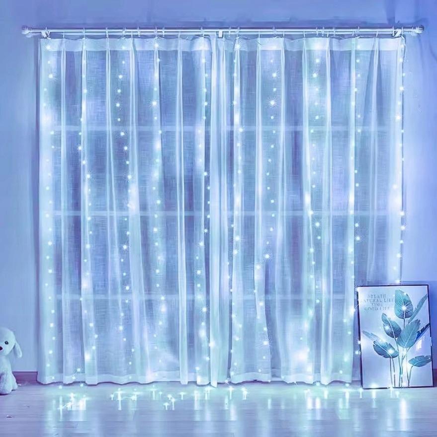 Garland Light Curtain for Window 3X3M Cold Color