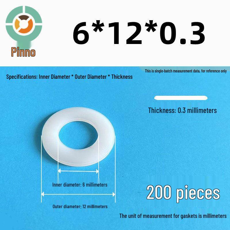 Thickened Nylon Plastic Flat Washer: Hard Plastic Gasket M2-M16