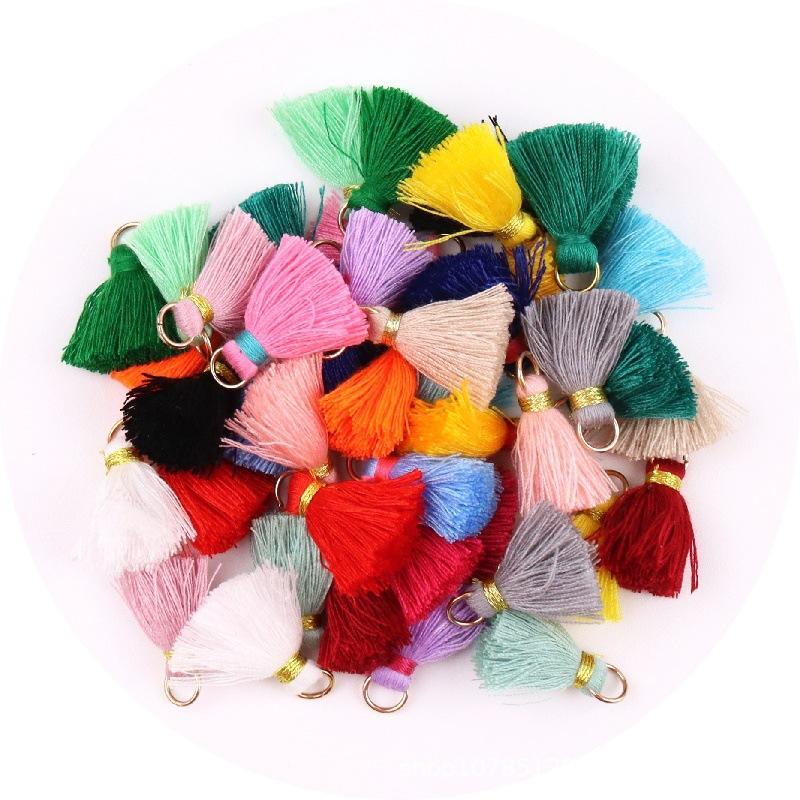 10Pcs Mini Metal Hanging Ring Tassel Trim Pendant DIY Craft Jewelry Earrings Decor Material Fringe Trim DIY Sewing Supplies 20mm