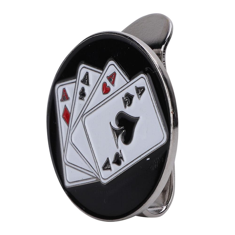 

Metal Magnetic Golf Cap Hat Visor Clip Ball Marker Accessory Multiple Patterns Playing cards