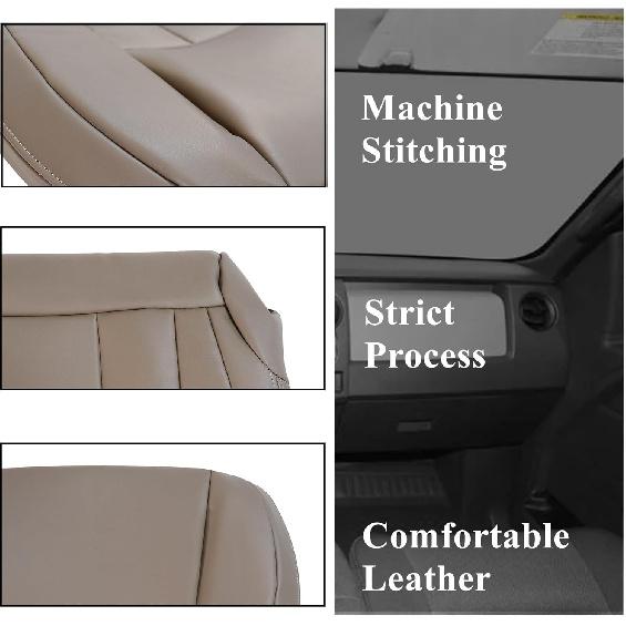 Front Driver or Passenger Side Bottom Leather Replacement Seat Cover Tan Compatible with Toyota 4Runner 1996 1997 1998 1999 2000 2001 2002