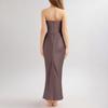 Ladies Summer Temperament With Breast Fish Sexy Slim Fishtail Fishtail Skirt Long Solid Color Dress