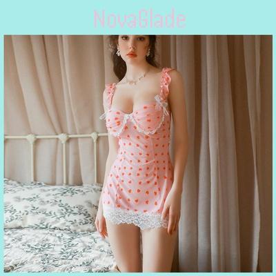 Youthful Lingerie Set With Lace Sleepwear For Home Use