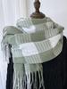 New Imitation Cashmere Knitted Scarf Headscarf Winter Women Men Preppy Soft Plaid Scarve Tassel Pashmina Mujer Femme Wrap Shawl