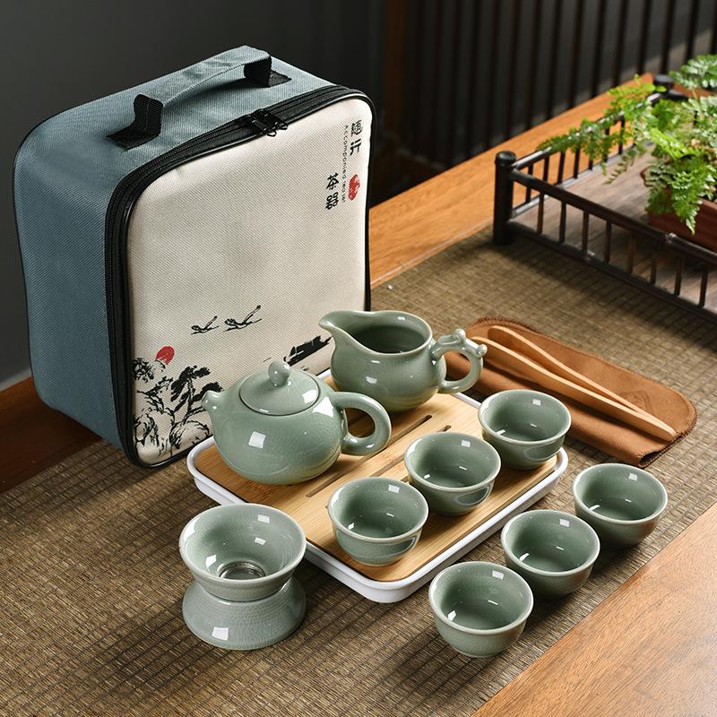 

Travel tea set gifts Portable tea set company annual meeting National Day activities with gifts