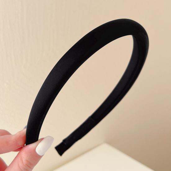 Women Headband Candy Color Sponge Filling Elastic Fit Hair Hoop Daily Commuting School Hair Accessory