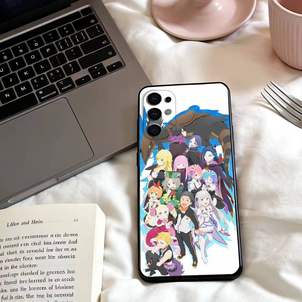 R-Re ZERO Starting Life in Another World Phone Case For Samsung S25,24,23,22,30,21,10,9,Ultra,Plus,Lite,FE,4,5 G Soft Black Case