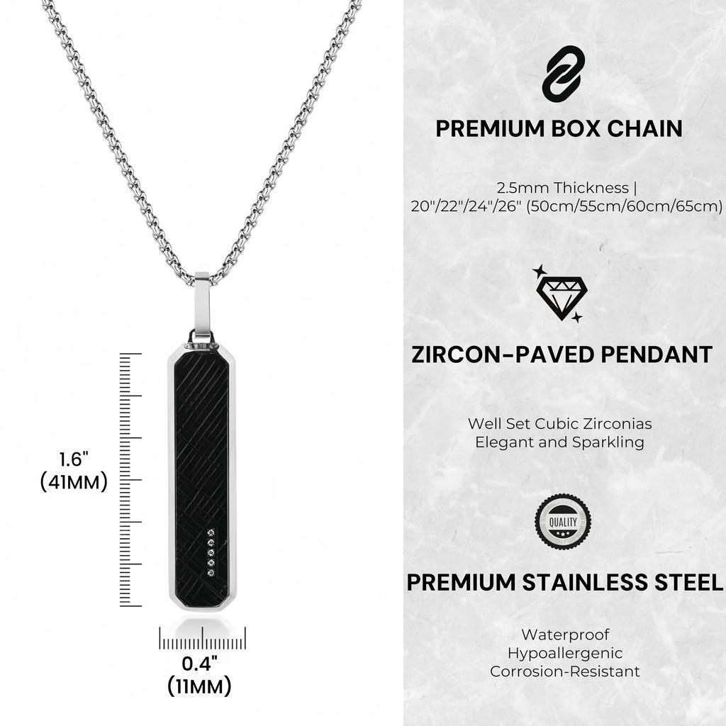 GAVU Tag Stainless Steel Venetian Chain Necklace for Men