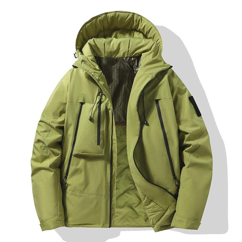 Men Women Winter Warm Hooded Outdoor Jacket With Graphene Insulation Windproof Waterproof Breathable Hiking Camping