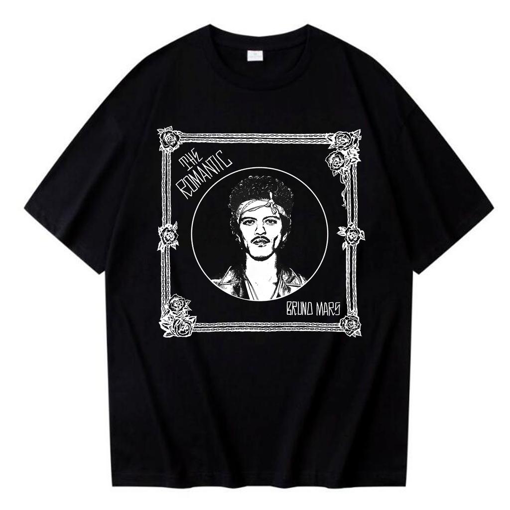 Bruno Mars The RoUnisextic Tour 2026 T-Shirt Unisex Damen Hip Hop Sommer Vintage Kurzarm Rundhals Lässiges Hemd Oberteile