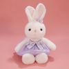 Plush Rabbit Toy With Dress And Bow Decoration For Girls
