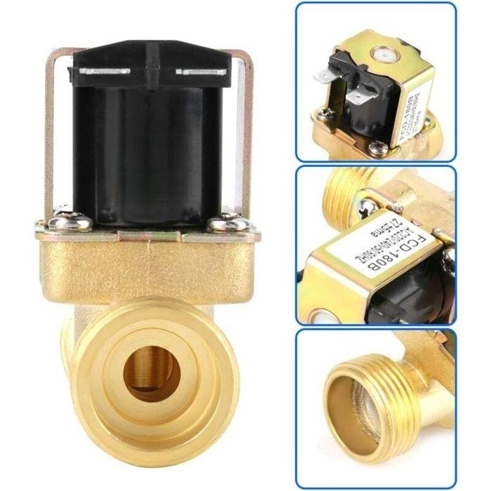 2-way Solenoid Valve G3/4 Normally Closed 220-240V Brass - FCD-180B