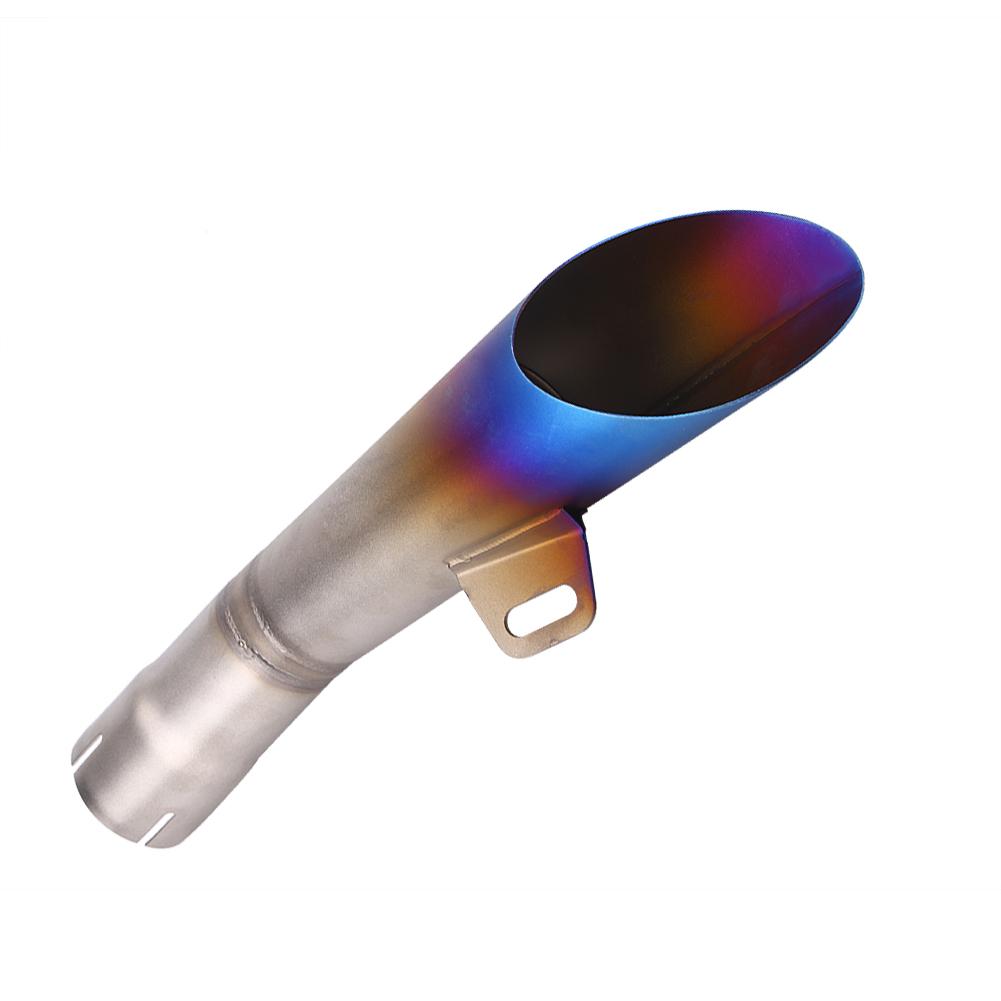 Stainless Steel Universal Motorcycle Motocross Exhaust Muffler Pipe Tip Half Blue