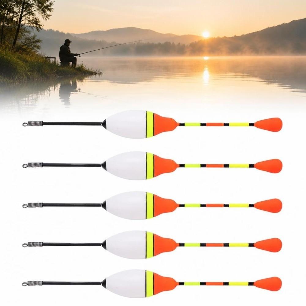 20PCS 14.3cm Fishing Floats Oval Shape Fishing Slip Bobbers Durable Fishing Bobbers Outdoor Fishing