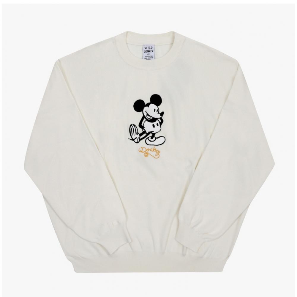 Wilddonkey Unisex Mickey Sweatshirt Ecru