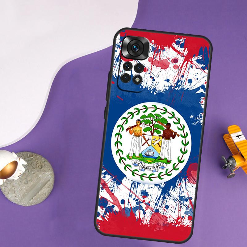 Belize Flag Case For Xiaomi Redmi Note 14 13 Pro 12 9 10 11 Pro 10S 11S 12S Redmi 14C 13C 10C 12C Cover