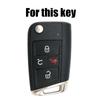Silicone Key Fob Car Remote Cover Shell Case 4 Button Protector For Volkswagen Golf Wagon Skoda Octavia Golf Sportswagen Jetta