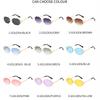 Fashion Rimless Square Sunglasses UV400 Retro Gradient Frameless Sunglass High Quality Small Frame Popular Metal Eyewear