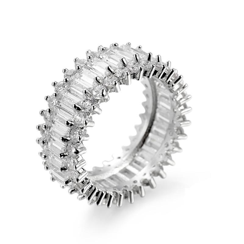 Elegant sterling silver Rings Super shiny CZ Finger Ring for Women Fashion Wedding Eternity  Bague Anillos for Lady