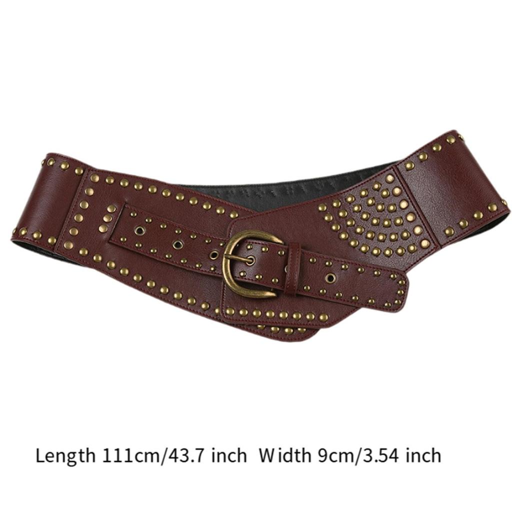 Women Wide Belt Chunky Western Cowgirl Belt Cosplay Belt Wide Waist Belt