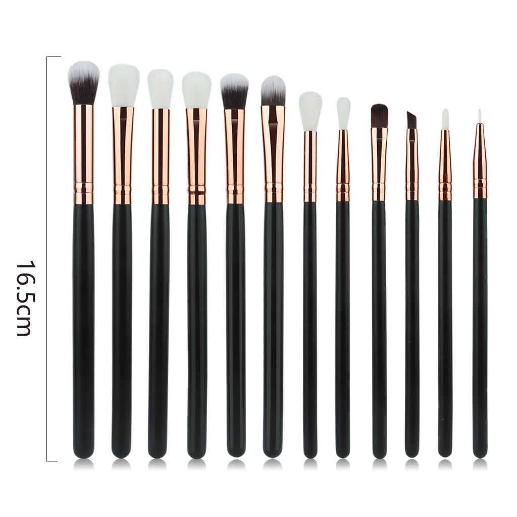 12 Makeup Brushes, Eye, Lip, Eyebrow Brush, Rose Gold Eye Makeup Brush Multi-functional Full Set of Makeup Brushes