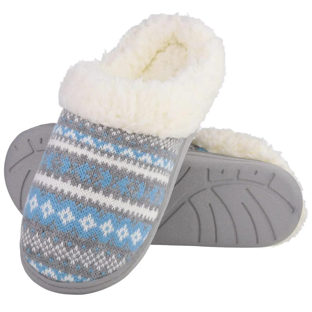 Fashion Litfun Women Winter Fur Slippers Men Warm Cozy Plush Fluffy Home Cotton Shoes Plush Antiskid Slippers Indoor Furry Slippers